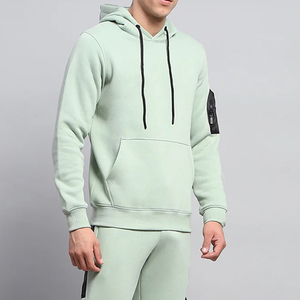 Survêtement pour homme à manches longues, à capuche, décontracté, uni, de haute qualité, écologique, respirant, vente en gros - Product Image 4