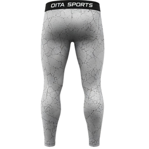 Ensemble de vêtements de sport pour homme, gris argenté, manches longues et leggings, compression, fitness, entraînement, gym, sportswear, athlétique - Product Image 6