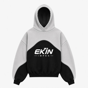 เสื้อฮู้ดดี้โอเวอร์ไซส์ผู้ชาย ผ้าฟลีซหนานุ่ม สไตล์สตรีทแวร์ พิมพ์ลายกราฟิก เสื้อสวมหัวลำลอง - Product Image 3