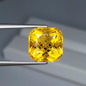 Citrino natural amarillo dorado, corte cojín personalizado, piedra preciosa suelta, cuarzo amarillo para la fabricación de joyas. - Product Image 2