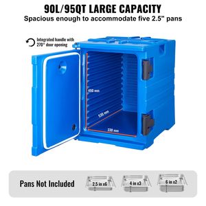 Piatto da cucina impilabile per camion di cibo per servizi di ristorazione isolato 90L - Product Image 3