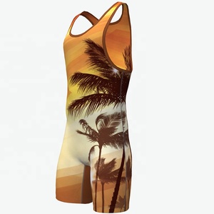 Traje de Lucha Libre Personalizado para Hombre Adulto, sin Mangas, Deportivo, de una Pieza, de Secado Rápido, con Estampado por Sublimación en la Parte Delantera, Ropa de Entrenamiento de Gimnasia - Product Image 5