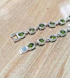 Pulsera de Plata con Peridoto y Topacio Natural, Plata de Ley 925, Hecha a Mano, Joyería de Lujo al por Mayor - Product Image 4