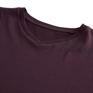 T-shirt en coton uni pour homme, manches courtes, col rond, coupe classique, couleur unie, vêtement décontracté, jersey tricoté, 100% coton - Product Image 4