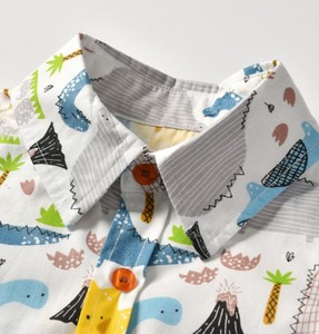 Chemise en popeline à manches courtes pour garçons, coupe classique, col rabattu, couleur unie, style formel - Product Image 4