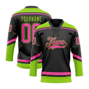 Custom Team <b>Name</b> Adult Men's Ice Hockey Jersey with Digital Print & Embroidery 100% Polyester Short Sleeve Customizable - Product Image 1