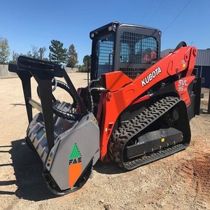 Robust Kubota Skid Steer With Forestry Mulcher For Efficient Woody <b>Brush</b> Cutting <b>Vegetation</b> Control With High Lifting Capacity - Product Image 1