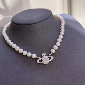 Versatile Ouyang <b>Nana</b> Same Style Freshwater Pearl Necklace S925 Pure Silver Popular European Fashion Pendant Necklaces Necklace - Product Image 1