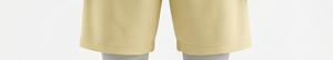 Shorts en maille jaunes à taille élastique, coupe régulière, respirants, vêtements de sport d'été pour adultes, couleur unie, sans poches - Product Image 6