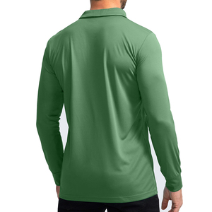 เสื้อโปโลแขนยาวลายทางสีดำ โพลีเอสเตอร์ 95% อีลาสเทน 5% สำหรับผู้ชาย - Product Image 2
