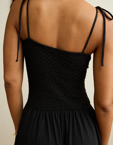 Vestido midi con tirantes y cuello corazón AE para mujer - Product Image 4
