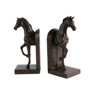 Decorative Metal with Wooden Base and Gold Finished Decorative Human Figurine <b>Book</b> Support Ends for Office, <b>Library</b> & Home Decor - Product Image 2