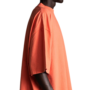 T-shirt Homme Oversize Col Rond Manches Courtes Évasées Épaules Tombantes Coupe Boxy Décontracté Streetwear Personnalisé Vente en Gros Coton Vêtements - Product Image 6