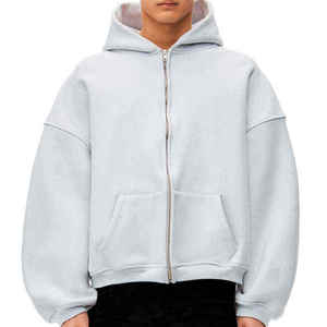Hoodies amples de haute qualité pour fabricants, en molleton French Terry épais, coupe courte et surdimensionnée - Product Image 3