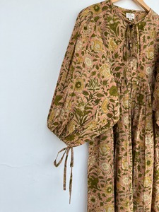 Vestido Maxi Bohemio de Algodón para Mujer, Estilo Y2K, Estampado Floral Vintage, Cintura Natural, Ligero, Informal, para Vacaciones - Product Image 4