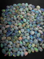 Opale de feu éthiopienne 100% naturelle, cabochon AAA+, lot mixte multi-éclats |   Opales en vrac pour la fabrication de bijoux, lot en gros