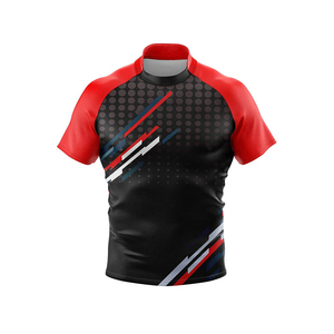 Jersey de Rugby de Última Moda, Fabricado Profesionalmente, Impreso, Transpirable, 100% Poliéster, Diseño de Logotipo Personalizado, Secado Rápido - Product Image 1