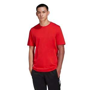 T-shirt rouge décontracté pour homme, col rond, manches courtes, en coton uni, vente en gros personnalisée - Product Image 1