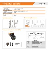 Regolatore di Temperatura Selec TC544C con Display a 4 Cifre Dual Bright (Bianco+Verde), Doppio Punto di Impostazione, Comunicazione RS485, 240V