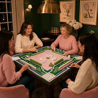 Tapis de Mahjong Américain Personnalisé 33x33 Pouces en Néoprène Premium Antidérapant et Réducteur de Bruit pour Court de Tennis et Jeu de Table OEM ODM Vente en Gros