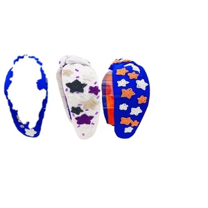 Indian Handcrafted Fancy Multi-Color Birthday Party Wear Headband Star Symbol Embellished with Rhinestone Beads Knotted Style - Product Image 3