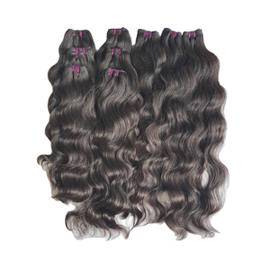 Cheveux vierges indiens Remy de qualité supérieure, 100% non traités, cheveux humains indiens bruts, texture douce et lisse, provenant d'un fabricant indien - Product Image 1