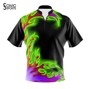 Venta al por Mayor de Camisetas de Boliche Sublimadas Reversibles con Estampado Personalizado, Camisetas de Equipo Baratas de Talla Grande - Product Image 1