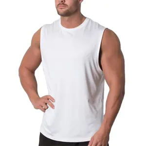Professional Fashion Singlets Men Tank Tops White Color Bodybuilding Vests Fitness Men's Stringer Tank Top