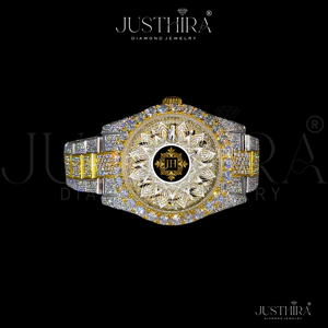 Reloj RLX Totalmente Cubierto de Diamantes VVS Moissanite, Joyería Hiphop, Aleación de Cuarzo, Cristal, Regalo para Compromiso, Fiesta, Boda, Aniversario - Product Image 4