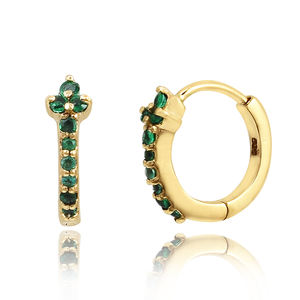 Venta al por mayor de joyería de fabricación en línea 925 perla de plata esterlina CZ multi pendiente de aro de piedras preciosas para las mujeres - Product Image 6