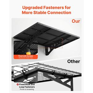 2-Tier Heavy Duty Steel Wall Mounted Garage Shelving 12 X 72 Inch <b>Floating</b> Storage <b>Unit</b> 2 X 3 ft Dimensions - Product Image 4