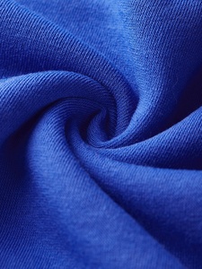 Sweat-shirt à capuche bleu coupe ample avec poche avant, motif imprimé, vêtement décontracté d'hiver en molleton tricoté, polyester/coton pour homme - Product Image 2