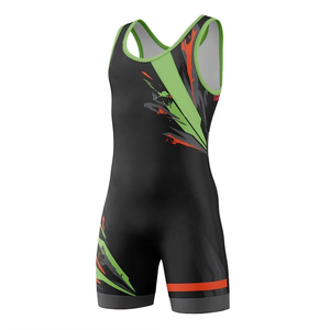 En Stock, Singletes de Lucha Unisex para Niños de Alta Calidad, Anti-UV, Cómodos, Blancos, con Estampado Digital a Rayas, Clásicos, 100% - Product Image 2