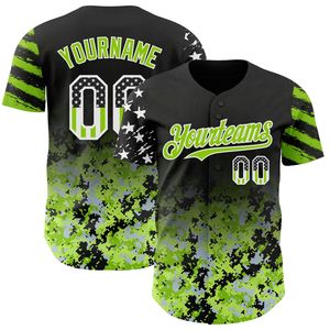 Camiseta de Béisbol Personalizada con Cuello en V, Diseño de Camuflaje Blanco-Oliva con Degradado de Estrellas y Rayas Digitales, Bandera de EE. UU. en Negro, Auténtica, 100% Poliéster - Product Image 4