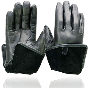 Gants de sport Samroz pour hommes en cuir véritable noir, tactiles, légers, pour l'extérieur - Product Image 2