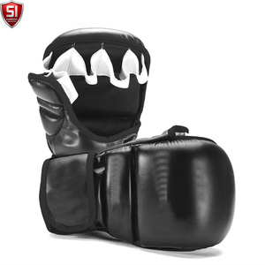 Gants de sparring MMA de haute qualité, sur mesure, en cuir PU, antidérapants, avec sangle de poignet réglable, fermeture auto-agrippante, pour adultes - Product Image 2