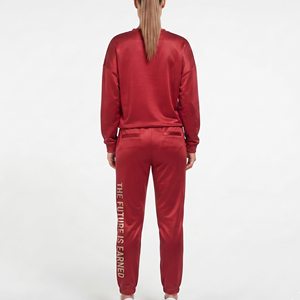 Women's Printed Sweat Suit Full Sleeve Crew Neck Printed Sweatshirt Jogger <b>Pants</b> Set 100% Polyester Fleece Printed Sweat Suit - Product Image 2