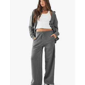 ชุดเซ็ต 2 ชิ้นสำหรับผู้หญิง ปี 2026 เสื้อฮู้ดมีซิปผ้าฝ้ายผสมโพลีเอสเตอร์และกางเกงวอร์มขายาวพิมพ์ลายกราฟิกฟุตบอลเอวสูง - Product Image 6