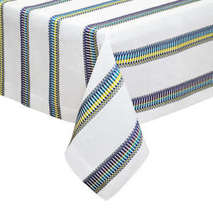 Tovaglia Classica Siciliana a Righe in Lino Mediterraneo Lavabile e Resistente di Mode Living - Product Image 1