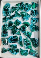 Dalles de malachite et chrysocolle naturelles non polies de qualité AAA, matériau brut minéral vert rare pour la fabrication de bijoux et la sculpture, vente en gros