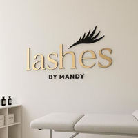 Letrero de Metal con Logotipo LED Personalizado para Oficina, Salón, Coche - Decoración Retroiluminada y Corte Láser para Letras