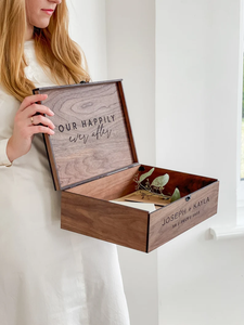 Handcrafted Wooden & Bamboo <b>Memory</b> Photo Keepsake Gift <b>Box</b> Special Moments Design - Product Image 3