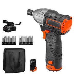 Kit de visseuse à chocs sans fil 12V, vitesse maximale de 3000 tr/min, 1/4 pouce, chargeur de batterie - Product Image 1
