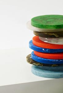 Handmade Yellow Resin Tea <b>Coasters</b> Square <b>Ceramic</b> and Plastic Set with Custom Logo for Coffee & Tea Accessories From India - Product Image 6