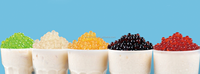 Perles Éclatantes de Pastèque de Taïwan, Perles de Boba Premium Éclatantes, Perles de Fruits pour Bubble Tea en Bouteille, Ingrédients pour Boissons