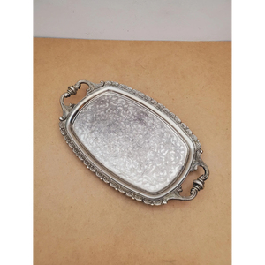 Plateau et plat de service en laiton antique, artisanat métallique, pour fruits, gâteaux, pâtisseries, style vintage décoratif, plateaux de luxe pour mariage - Product Image 2