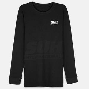 Vente directe usine – Chemise homme en maille gaufrée à manches longues 100 % coton, respirante, écologique, col rond, coupe ample – OEM/ODM - Product Image 1