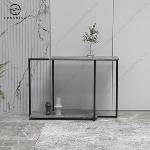 Sunshine Marble <b>Console</b> <b>Table</b> Minimalist Modern <b>Entry</b> Living Room Furniture Stable Leg Base Design - Product Image 4