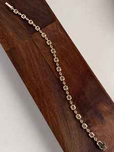 Silver Rose Gold Plated Asscher Cut Moissanite Tennis Bracelet Channel Setting Geometric Design Trendy Unisex GRA Certified - Product Image 4
