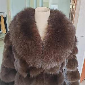 Manteau en fourrure de renard véritable pour femme, épais et chaud, veste en fourrure pour l'hiver - Product Image 2